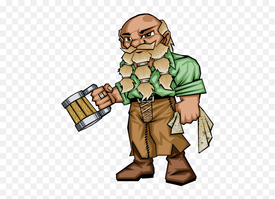 Bartender Drawing Dwarf - Dwarven Bartender Transparent Dwarf Bartender Png,Bartender Png