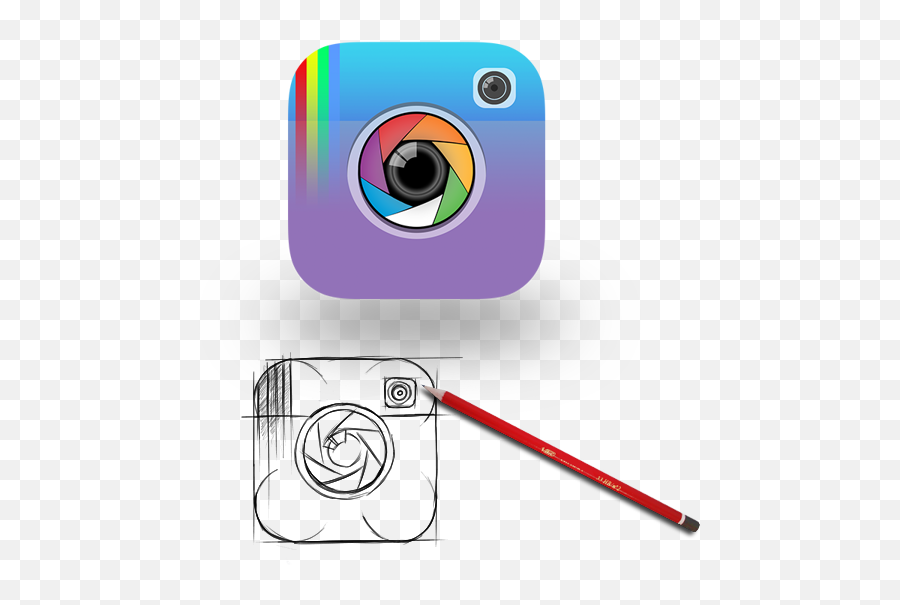 Instagram Icon Review Ios7 - Circle Png,Instagram Logo Drawing