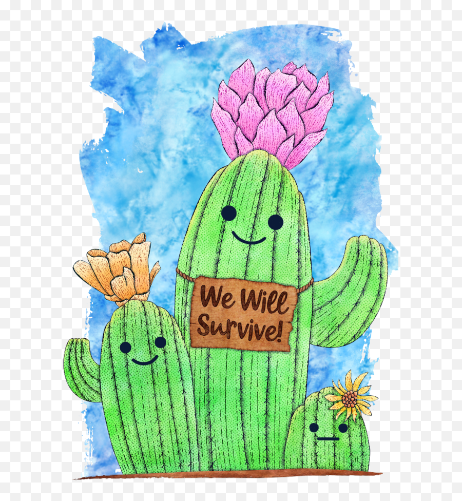 We Will Survive Cactus U2014 Violavixi - We Will Survive Cartoon Png,Cute Cactus Png