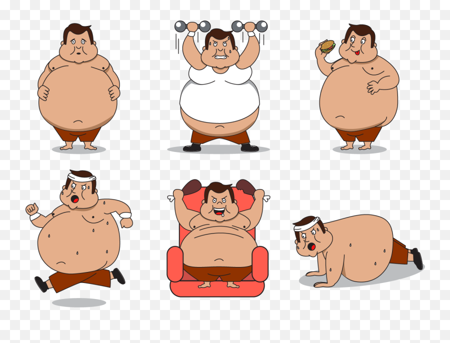 Fat Man Transparent - Fat Male Cartoon Characters Png,Fat Guy Png