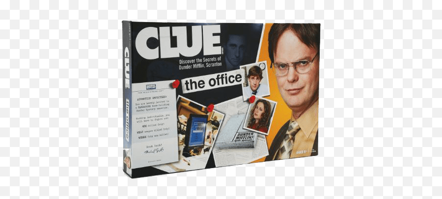 Clue The Office Edition Board Game Ht Exclusive - Geekygood Office Clue Board Game Png,Dunder Mifflin Logo Png