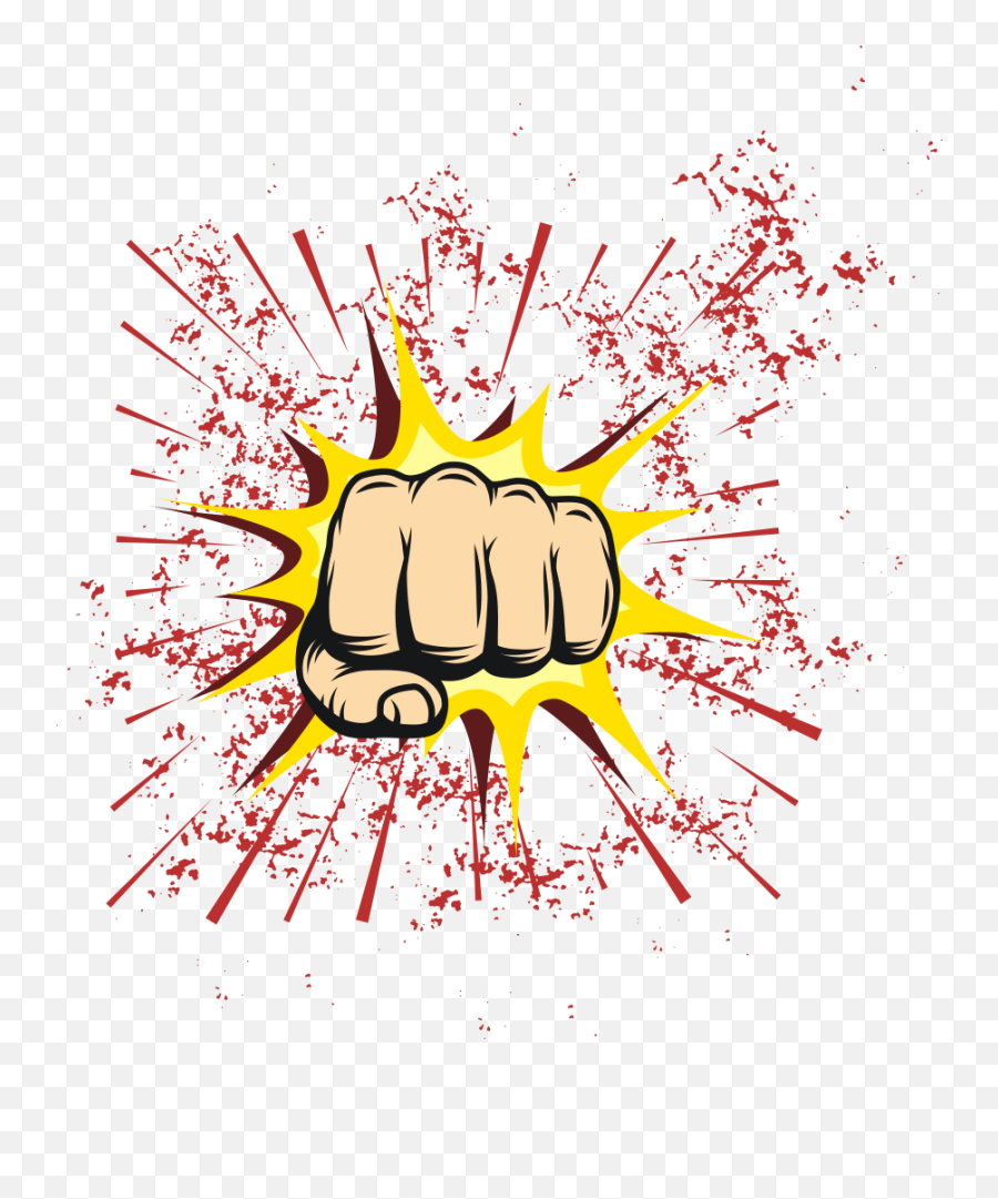 Cartoon Illustration Fists - Fist Comic Png,Fists Png