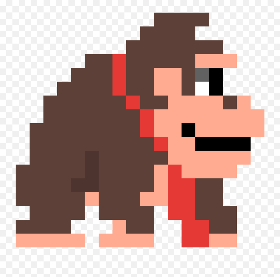Pixilart - Easy Donkey Kong Pixel Art Png,Donkey Kong Png