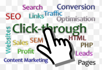 Download Hd Click - Through Seo Pointing Finger Transparent Pointing Finger Png,Pointing Finger Transparent Background