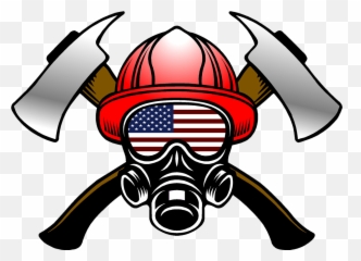 Fire Helmet Flag Decals - Firefighter png