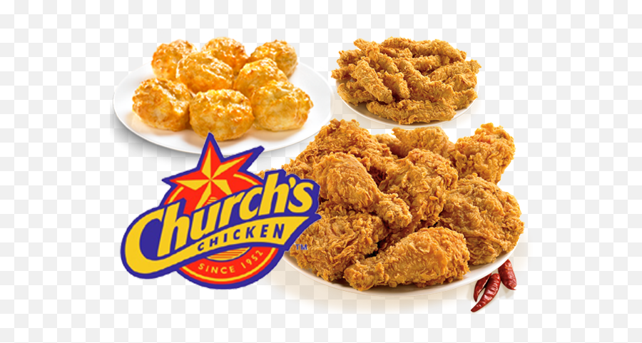 Churchs Chicken - Fried Chicken In Plate Png,Church's Chicken Logo