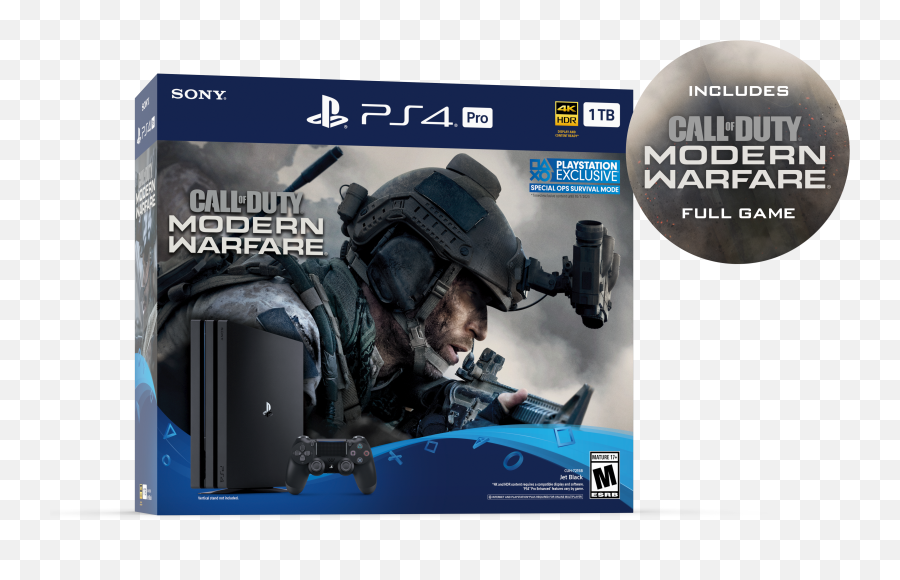 Call Of Duty Modern Warfare Playstation4 Pro Bundle - Walmartcom Ps4 Call Of Duty Modern Warfare Bundle Png,Call Of Duty Transparent