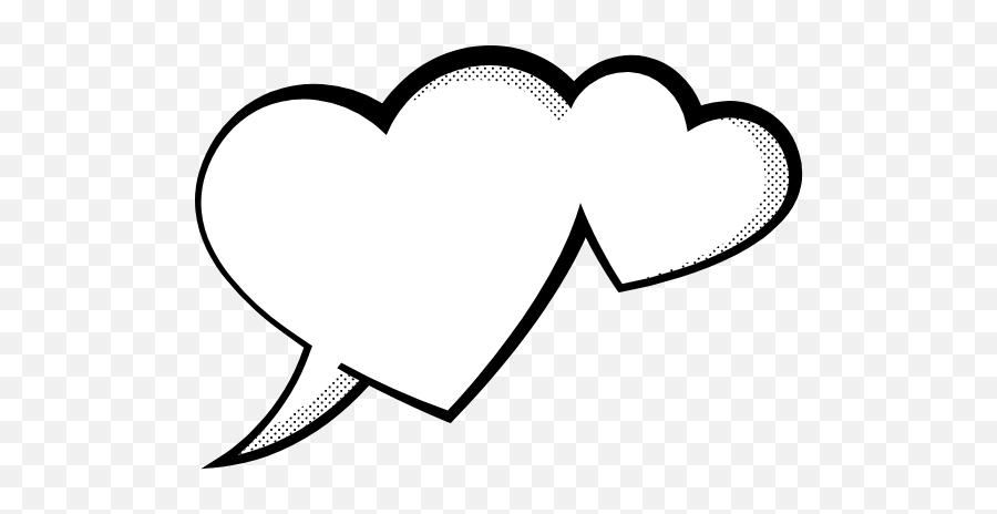 Hearts Speech Bubble Graphic - Vectors Free Graphics White Heart Speech Bubble Png,Thought Bubble Png