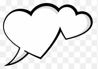 Hearts Speech Bubble Graphic - Vectors Free Graphics White Heart Speech Bubble Png,Thought Bubble Png