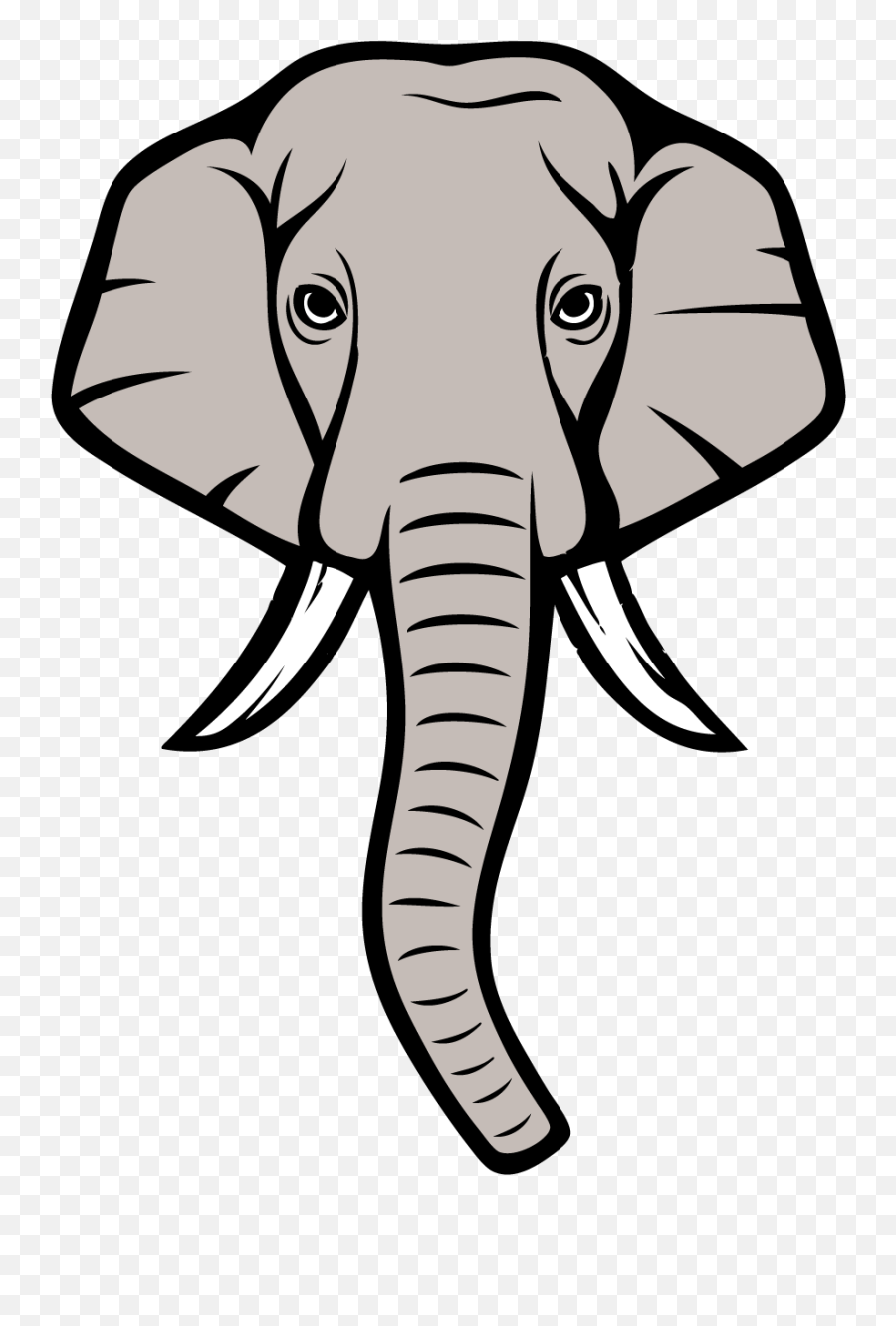 Download Hd Elephant Head - Asian Elephant Face Drawing Elephant Head Elephant Face Clipart Png,Elephant Head Png