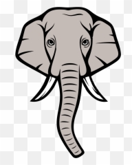 Download Hd Elephant Head - Asian Elephant Face Drawing Elephant Head Elephant Face Clipart Png,Elephant Head Png
