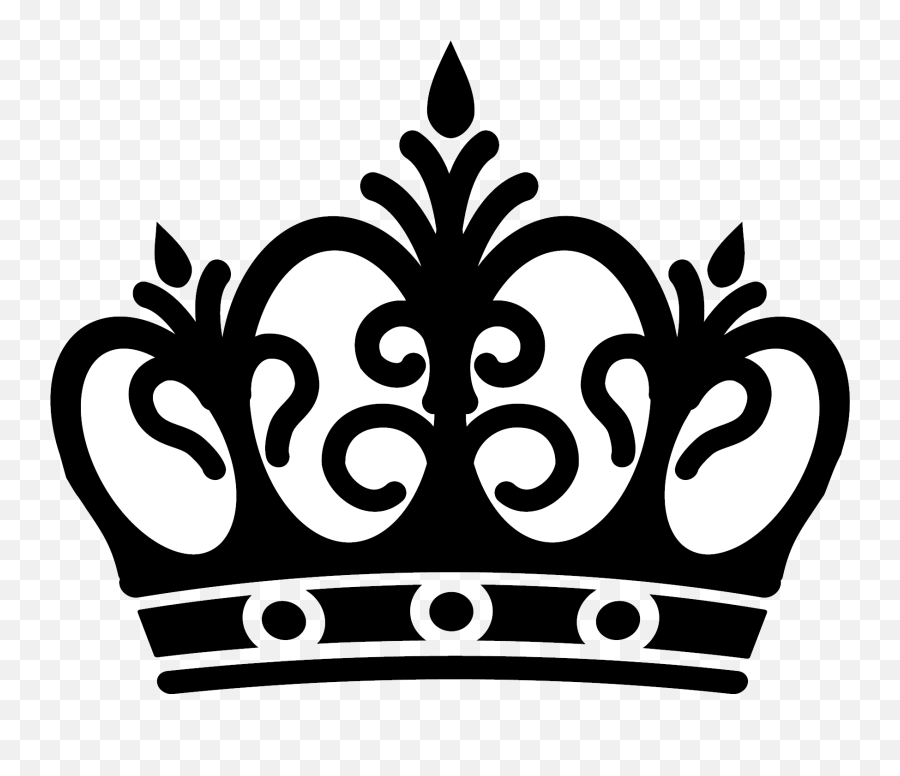 Download Crown Clipart Png - Queen Crown Png Black,Crown Cartoon Png