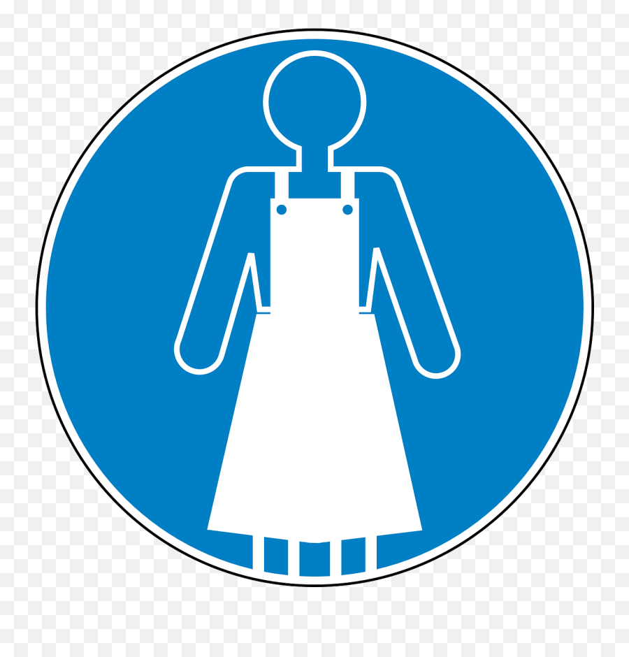 Apron Safety Blue Sign Symbol - Free Safety Sign Png,Safety Icon Vector