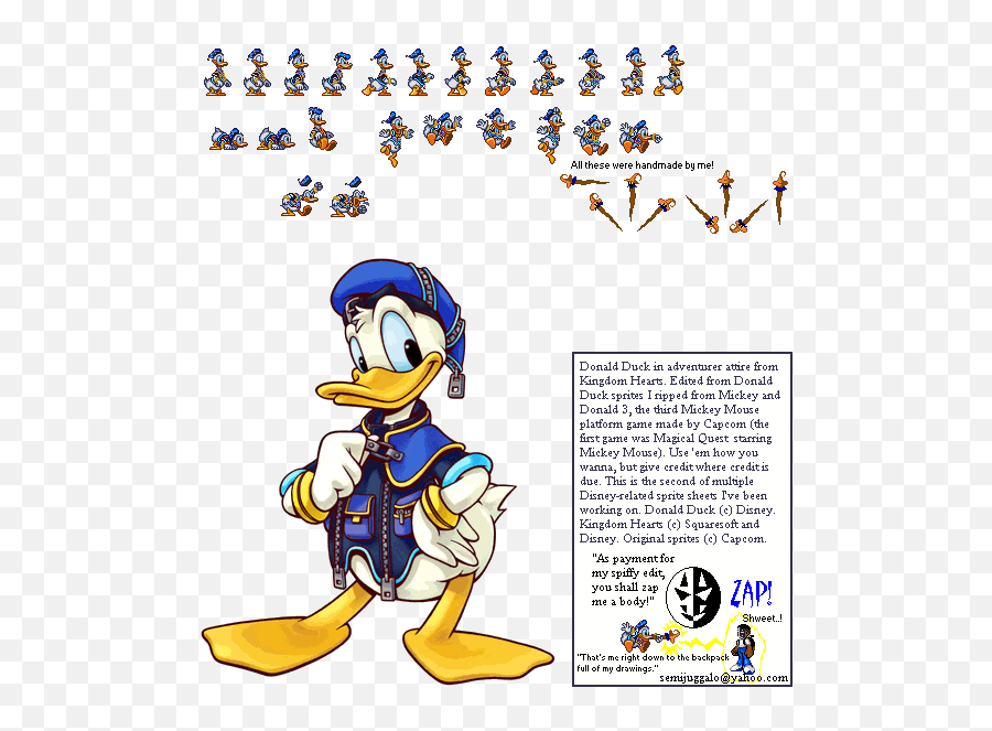 Custom Edited - Kingdom Hearts Customs Donald Duck The Donald Duck Kingdom Hearts Sprite Png,Donald Duck Icon