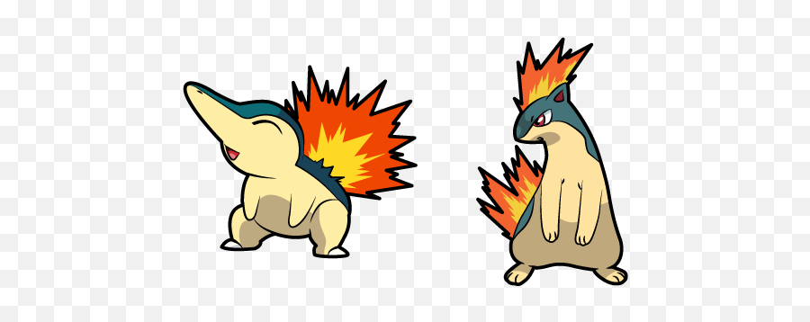 Pokemon Cyndaquil And Typhlosion Cursor - Cartoon Png,Cyndaquil Png