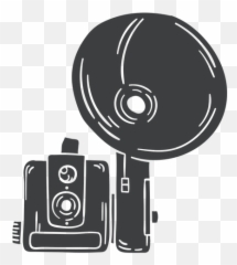 Vintage Camera Flash Black - Transparent PNG u0026 SVG vector file Digital Camera