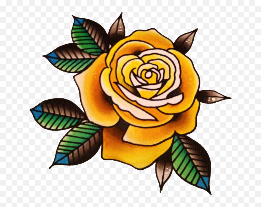 Download Free Rose Tattoo Picture Icon - Traditional Yellow Rose Tattoo Png,Rose Tattoo Png