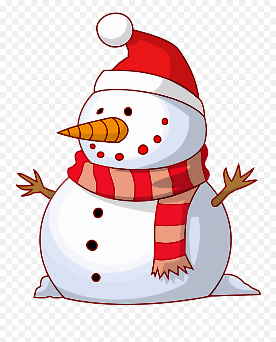Christmas Snowman Cartoon Clipart Png - Christmas Clipart,Snowman Clipart Png