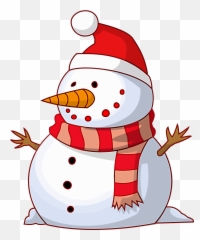 Christmas Snowman Cartoon Clipart Png - Christmas Clipart,Snowman Clipart Png