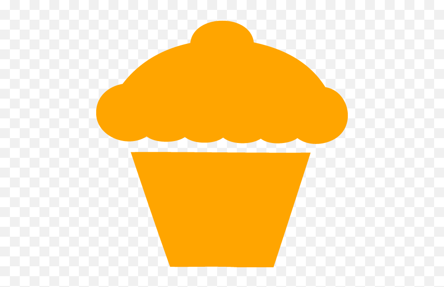 Orange Cupcake 6 Icon - Free Orange Food Icons Pink Cupcake Icon Png,Cupcake Icon Png