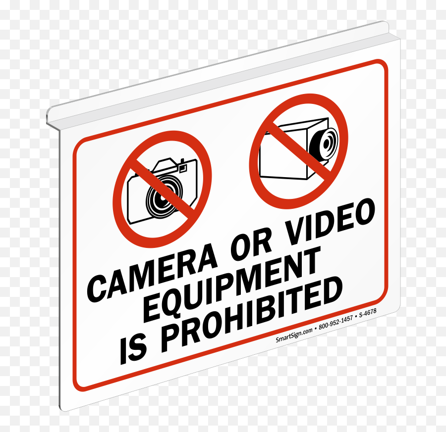 Camera Or Video Equipment Is Prohibited Ceiling Sign Sku S - Circle Png,Prohibited Sign Png