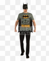 Adult Batman Grey Cape T Shirt - Cheap Costumes png