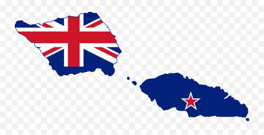 Flag Map Of Western Samoa - Flag Of American Samoa Png,New Zealand Png