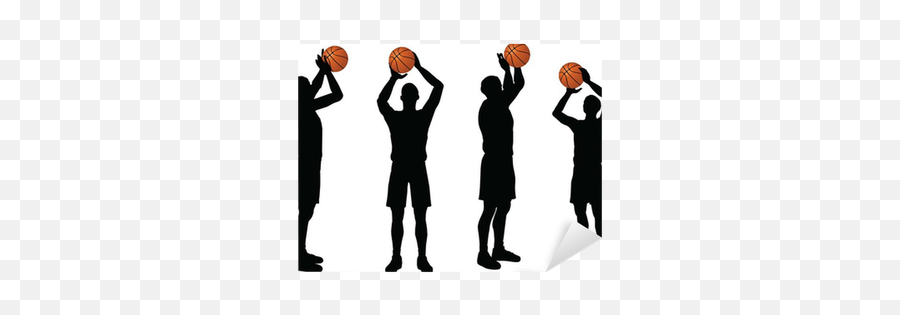 Sticker Basketball Players Silhouette Collection In Free Png Player Icon