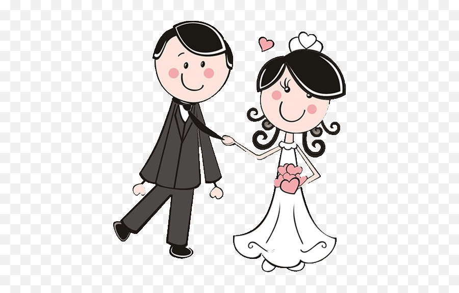 Cute Bride And Groom Png Image - Cute Wedding Clip Art,Groom Png