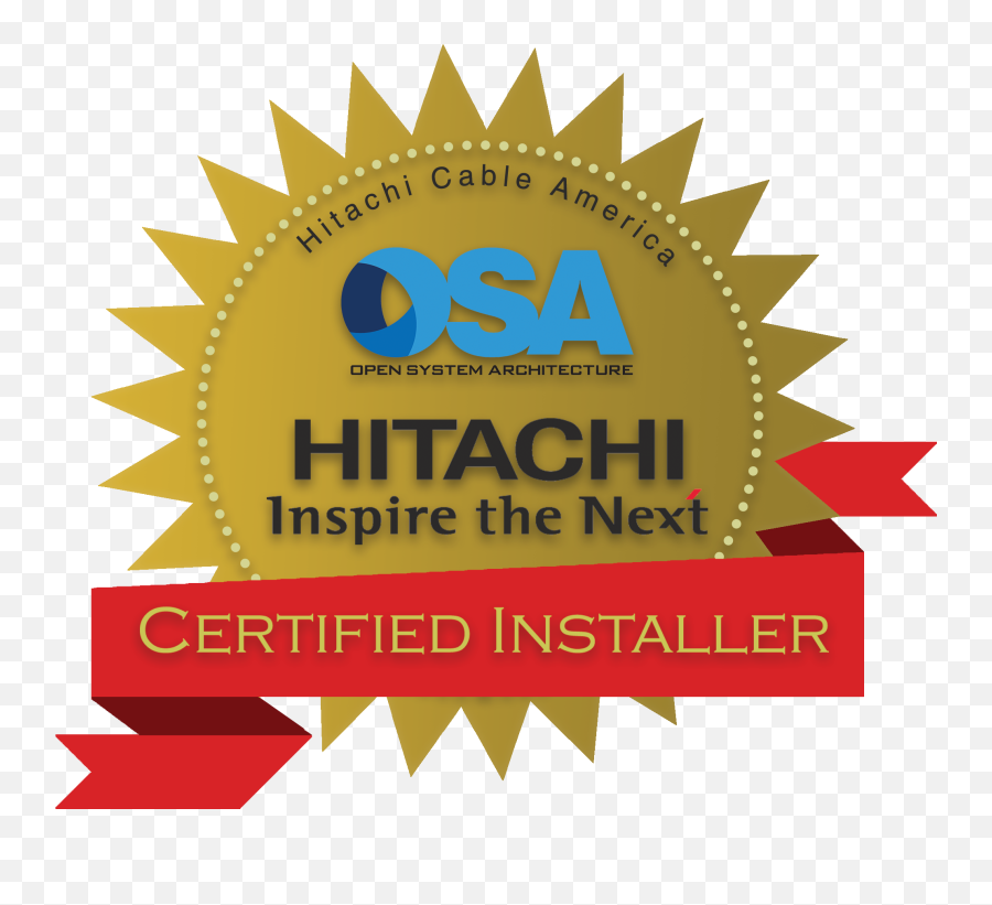 Certified Installers Hitachi Cable America - 3rd Prize Logo Png,Hitachi Logo