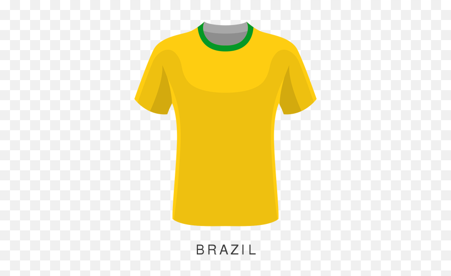 Brazil World Cup Football Shirt Cartoon - Desenho De Camisa De Futebol Png,Brazil Png