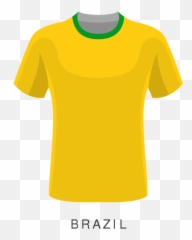 Brazil World Cup Football Shirt Cartoon - Desenho De Camisa De Futebol Png,Brazil Png