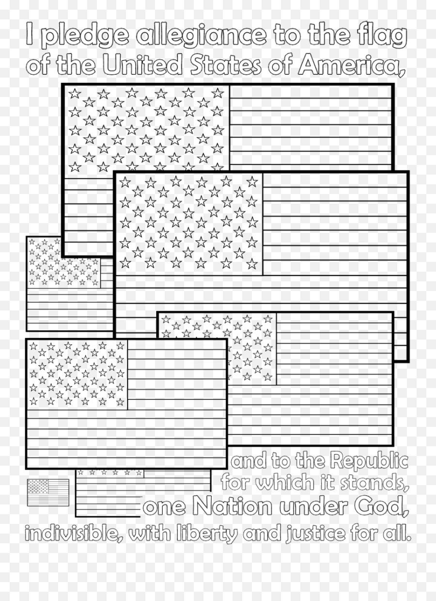 Download Pledge Of Allegiance Coloring Page - Full Size Png Flag Of The United States,Ripped Page Png