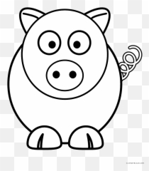 Pigs Clipart Outline - Cartoon png