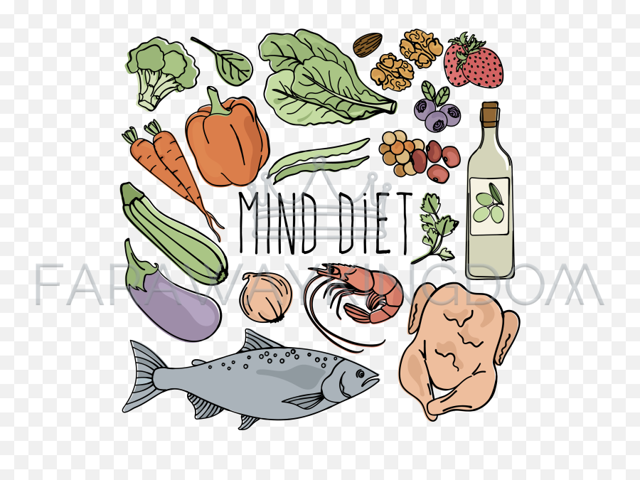 Mind Diet Healthy Nutrition Brain - Diet Png,Brain Vector Png