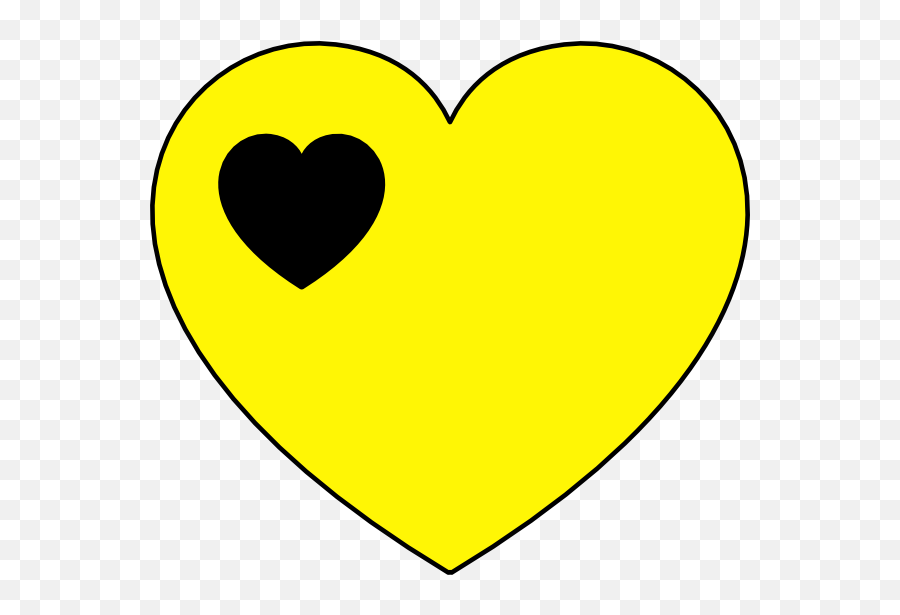 Black And Yellow Heart Clip Art - Vector Clip Black And Yellow Hearts Png,Black Heart Png