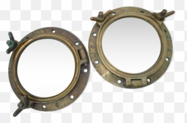 Two Large Windows Complete Old Ship - Circle Full Size PNG Porthole