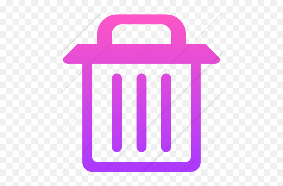 Iconsetc Simple Ios Pink Gradient Broccolidry Trash Bin Icon - Recycle Bin Icon Neon Transparent Png,Trash Icon Png