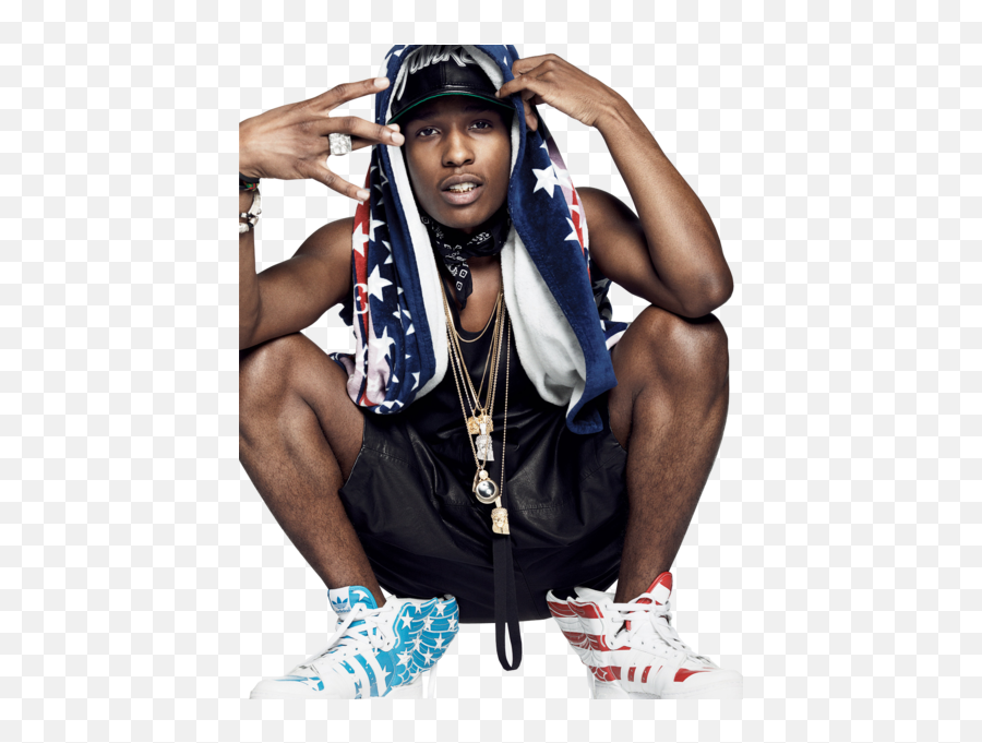 Asap Rocky Cut Psd Official Psds - Rap Instagram Squat Pose Png,Asap Rocky Png