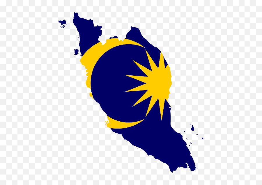 Download Hd Flag Map Of West Malaysia - Malaysia Map Flag Transparent Malaysia Flag Map Png,Flag Png Images