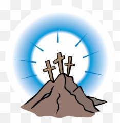 Cross Cliparts Download Free Art - 3 Crosses On Hill png