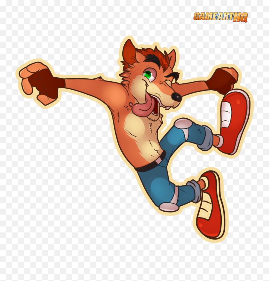 Crash Bandicoot From The Series Game Art - Cartoon Png,Crash Bandicoot Png