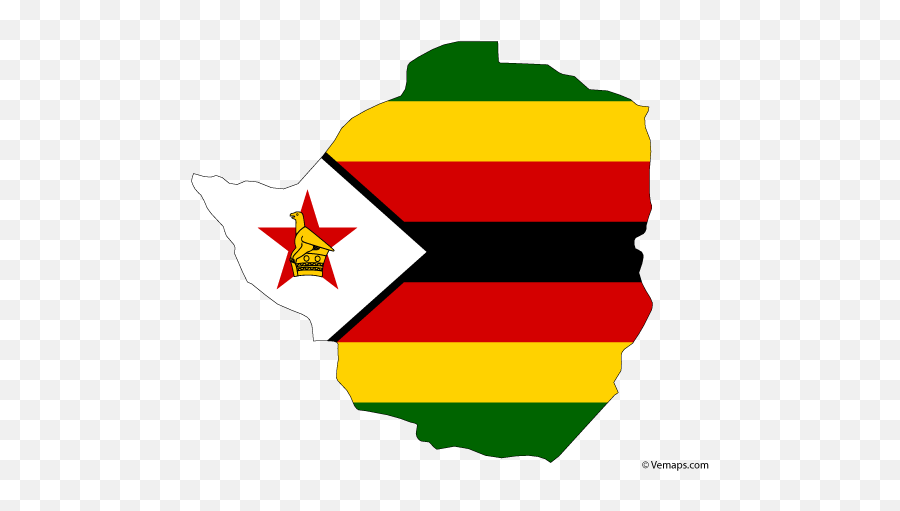 Zimbabwe Flag Map Vector Free - Zimbabwe Flag Map Png,Map Png