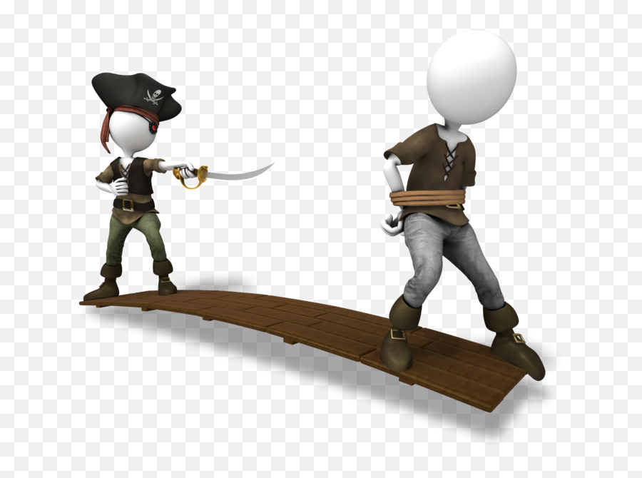 Wood Clipart Walk The Plank - Pirate Walking The Plank Walk The Plank Gif Png,Plank Png