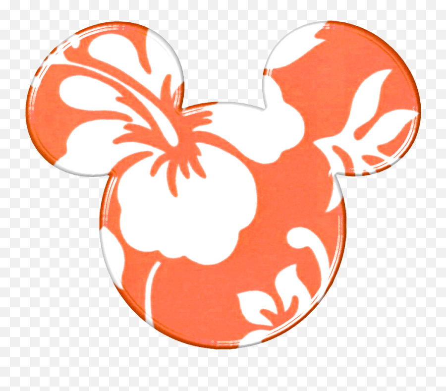 Mickey Heads Hawaiian Style - Hawaiian Mickey Mouse Head Head Of Mickey Mouse And Minnie Mouse Png,Mickey Mouse Head Png