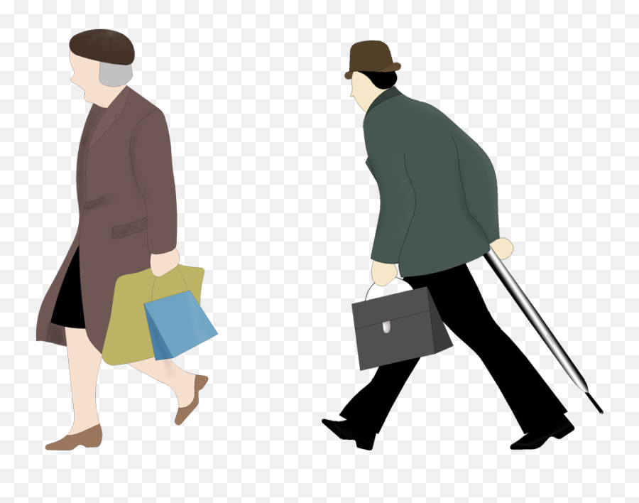 Old Person Png - Graphic Transparent Download Walking Age Worker,Walking Person Png
