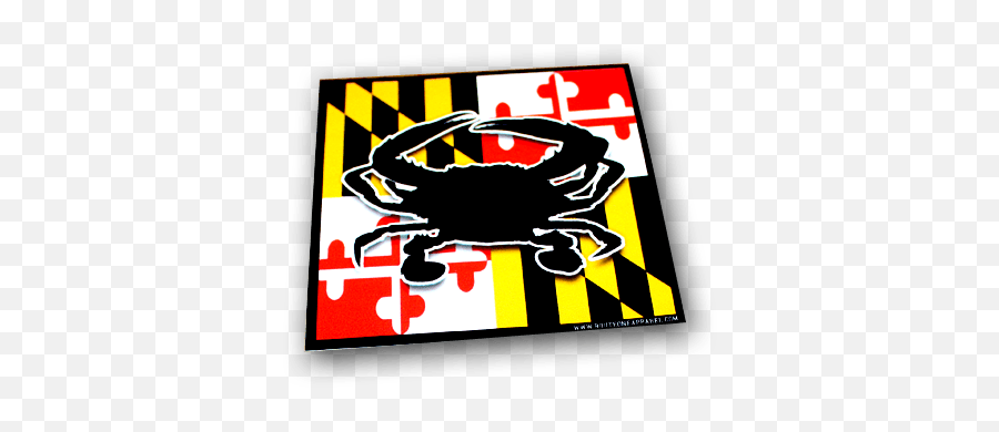 Maryland Flag Crab X Sticker - Maryland Jeep Decals Png,Maryland Flag Png