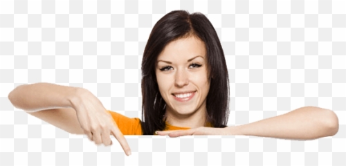 Bg Professional Tax Services - Girl Point Down Png