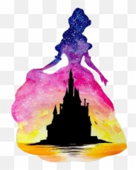 Disney Castle Watercolour Belle Beauty - Paintings And The Beast png