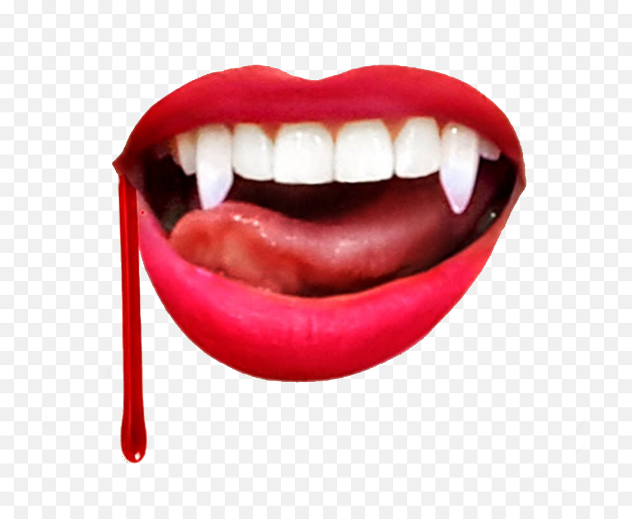 Ftestickers Fangs Vampireteeth Mouth - Vampire Teeth Transparent Background Png,Vampire Teeth Png
